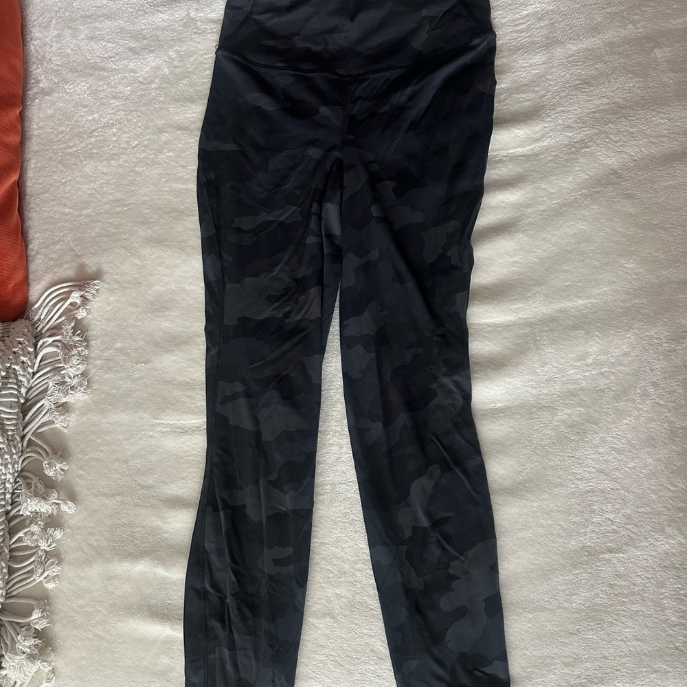 Lululemon Athletica Black Camo Leggings